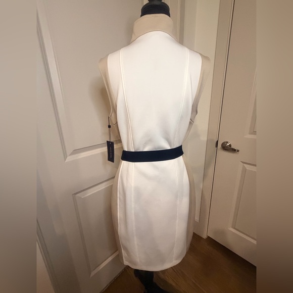 Tommy Hilfiger Elegant White and Tan  Sleeveless Dress - Picture 5 of 16